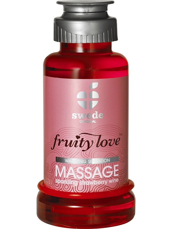 Swede Fruity Love: Värmande Massageolja Jordgubb, 100 ml