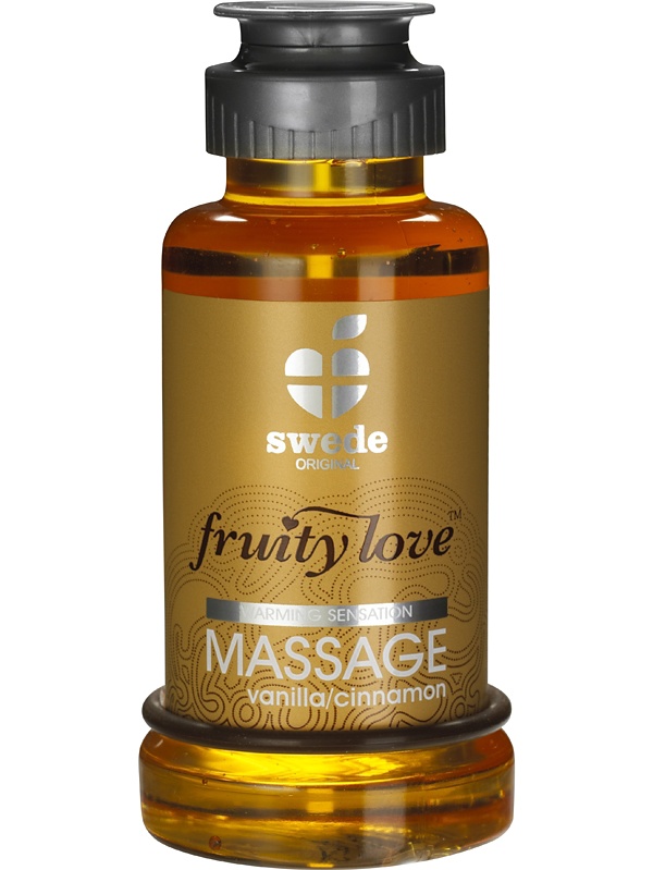 Swede Fruity Love: Värmande Massageolja Vanilj/Kanel, 100 ml