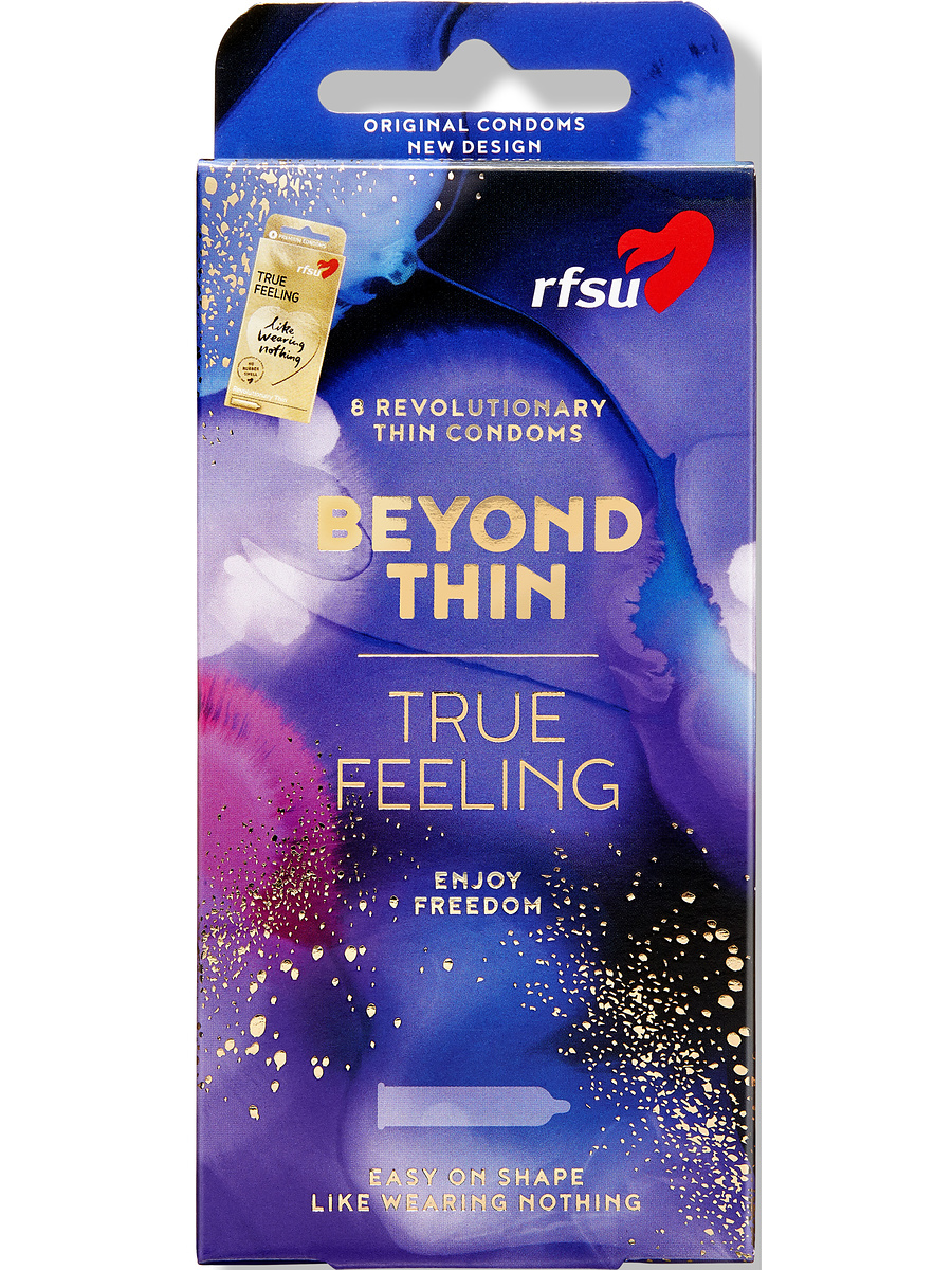 RFSU Beyond Thin: True Feeling Kondomer, 8-pack | Starkare Erektion | Intimast