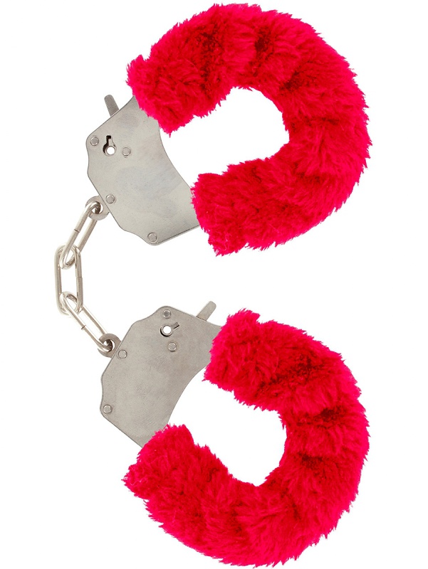 Toy Joy: Furry Fun Cuffs Plush, röd | Presenttips | Intimast