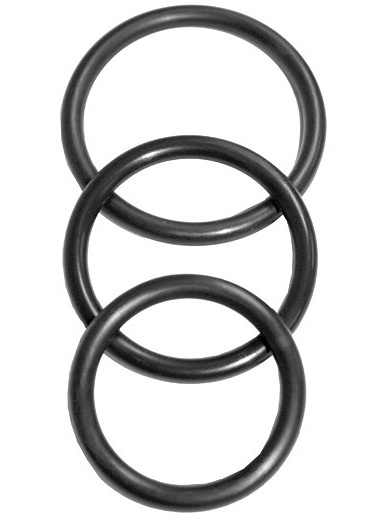 Sex & Mischief: Nitrile Cock Ring, 3-pack | Penispump | Intimast