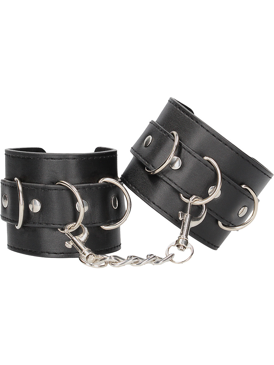 Ouch!: Bonded Leather Hand or Ankle Cuffs with Adjustable Straps