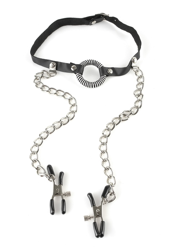 Pipedream Fetish Fantasy: O-Ring Gag Nipple Clamps | G-punktsvibrator | Intimast