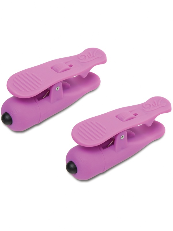 Pipedream Fetish Fantasy: Wireless Vibrating Nipple Clamps, lila