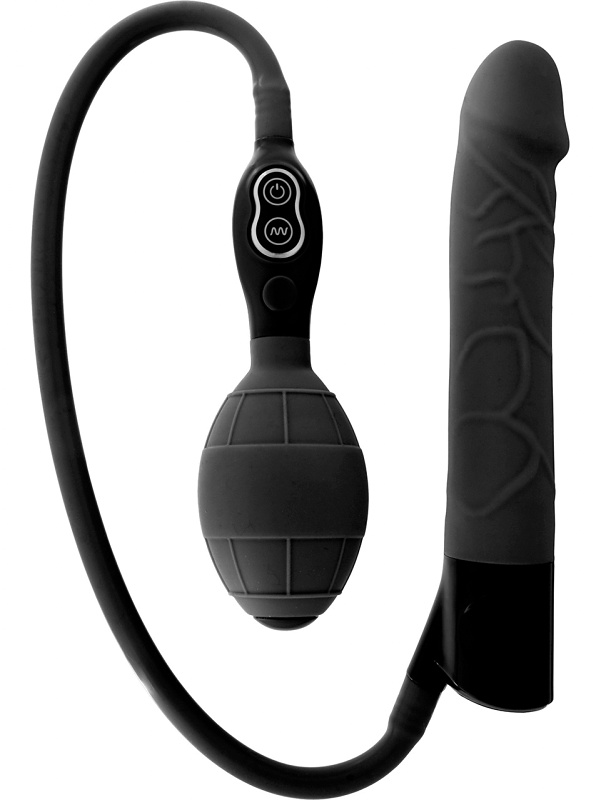 SevenCreations: Inflatable Vibrator, svart | Analleksaker | Intimast