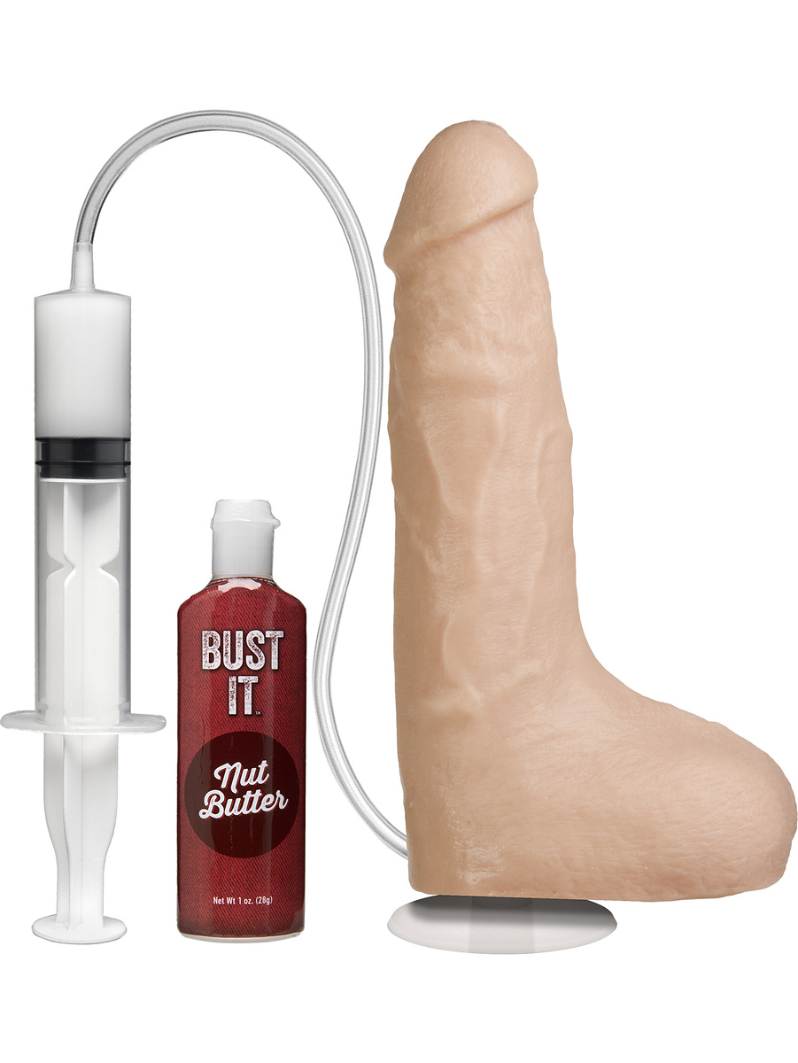 Doc Johnson: Bust It, Squirting Realistic Cock, 21 cm, ljus | Parleksaker | Intimast