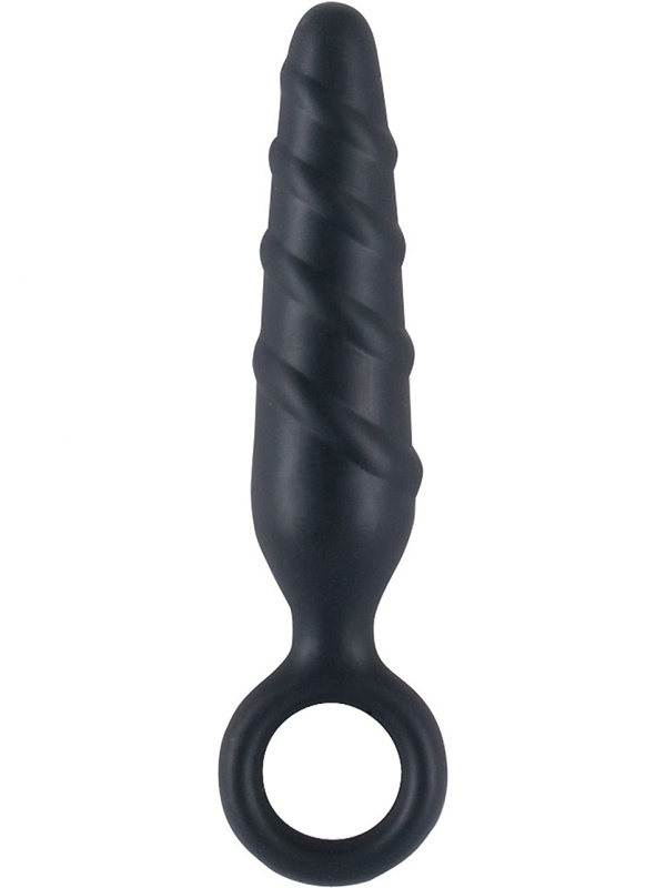 Nanma: Ass Cork Buttplug, 10 cm, svart