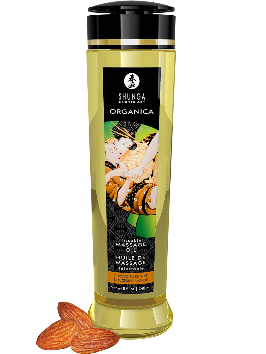 Shunga: Organica, Kissable Massage Oil, Almond Sweetness, 240 ml