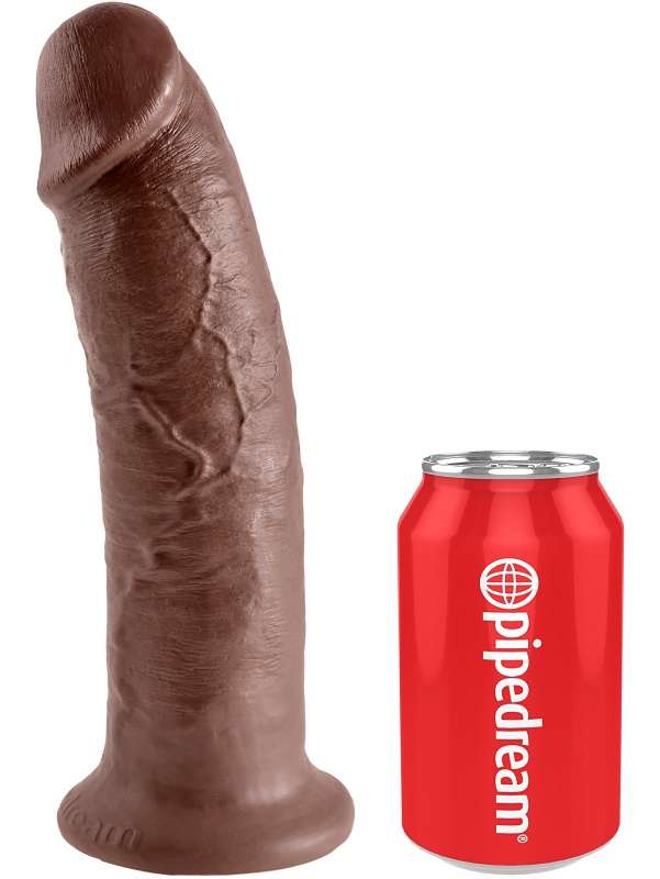 King Cock: Realistic Dildo, 27 cm, mörk | Korsetter | Intimast