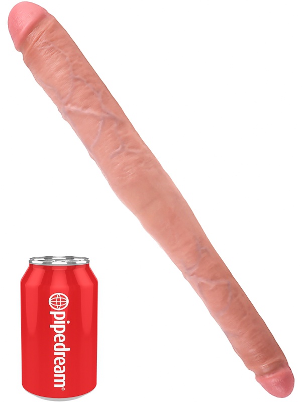 King Cock: Tapered Double Dildo, 41 cm, ljus