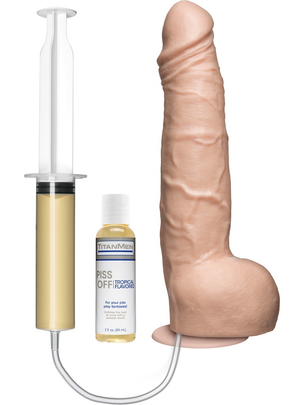 TitanMen: Piss Off Dildo, 27 cm, ljus