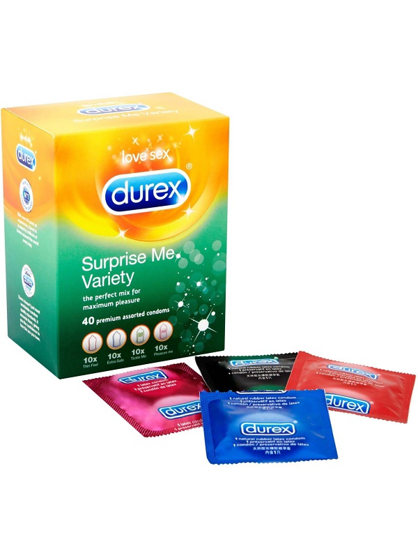 Durex Surprise Me Variety: Kondomer, 40-pack