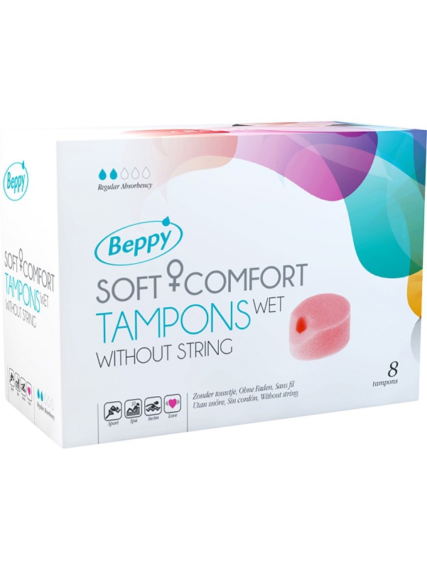 Beppy: Soft Comfort Tampons, Wet, 8-pack