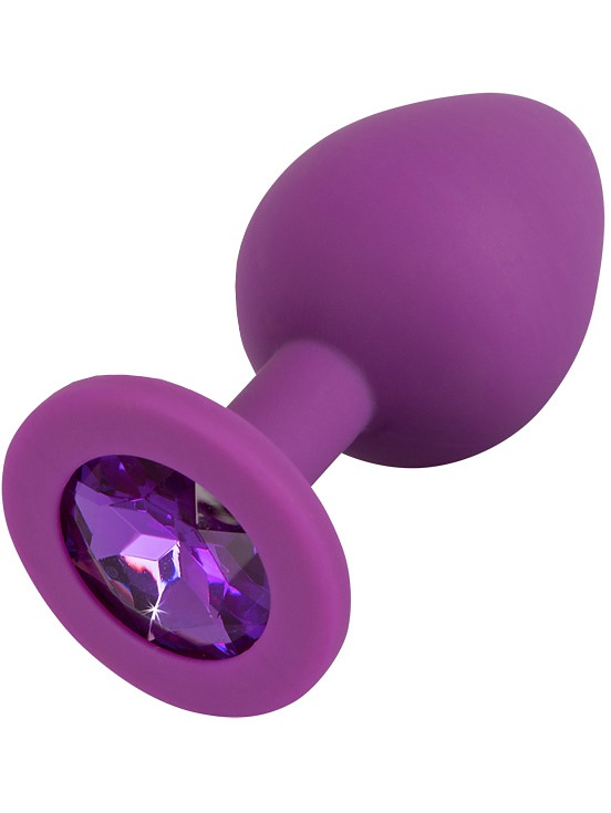 You2Toys: Colorful Joy, Jewel Plug, lila, medium | Gör Din Egen Dildo | Intimast