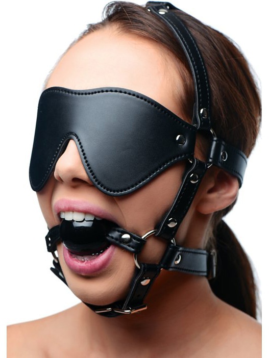 Strict: Blindfold Harness + Ball Gag | G-punktsvibrator | Intimast