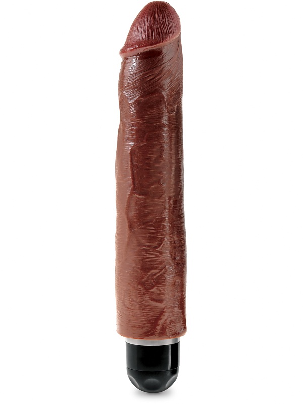 King Cock: Vibrating Stiffy, 30 cm, mörk | Penisringar | Intimast