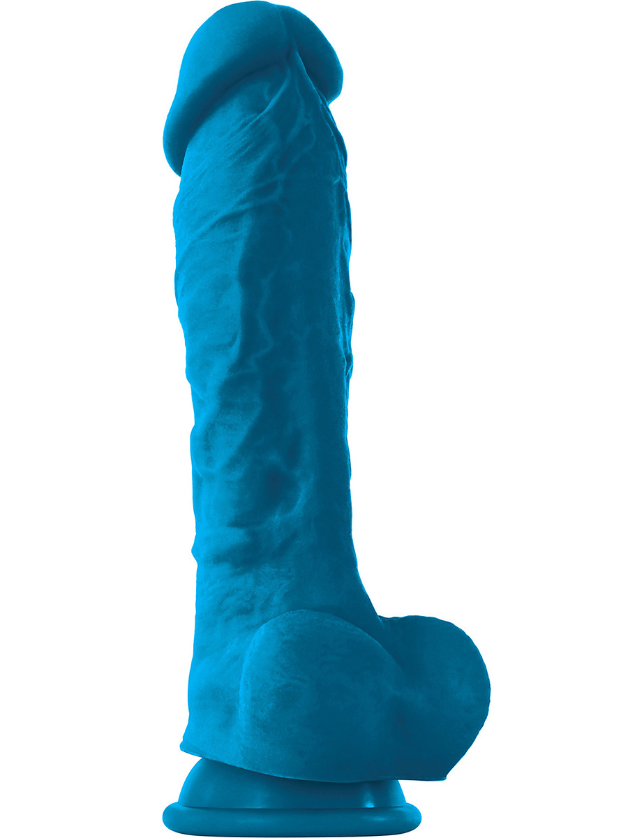 NSNovelties: Coloursoft Dildo, 24 cm, blå | Fördröjningsmedel | Intimast