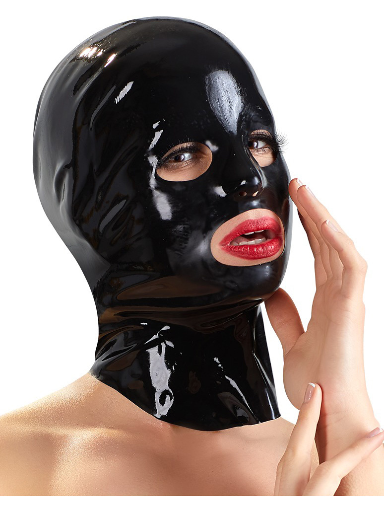 Late-X: Latex Mask Female, svart