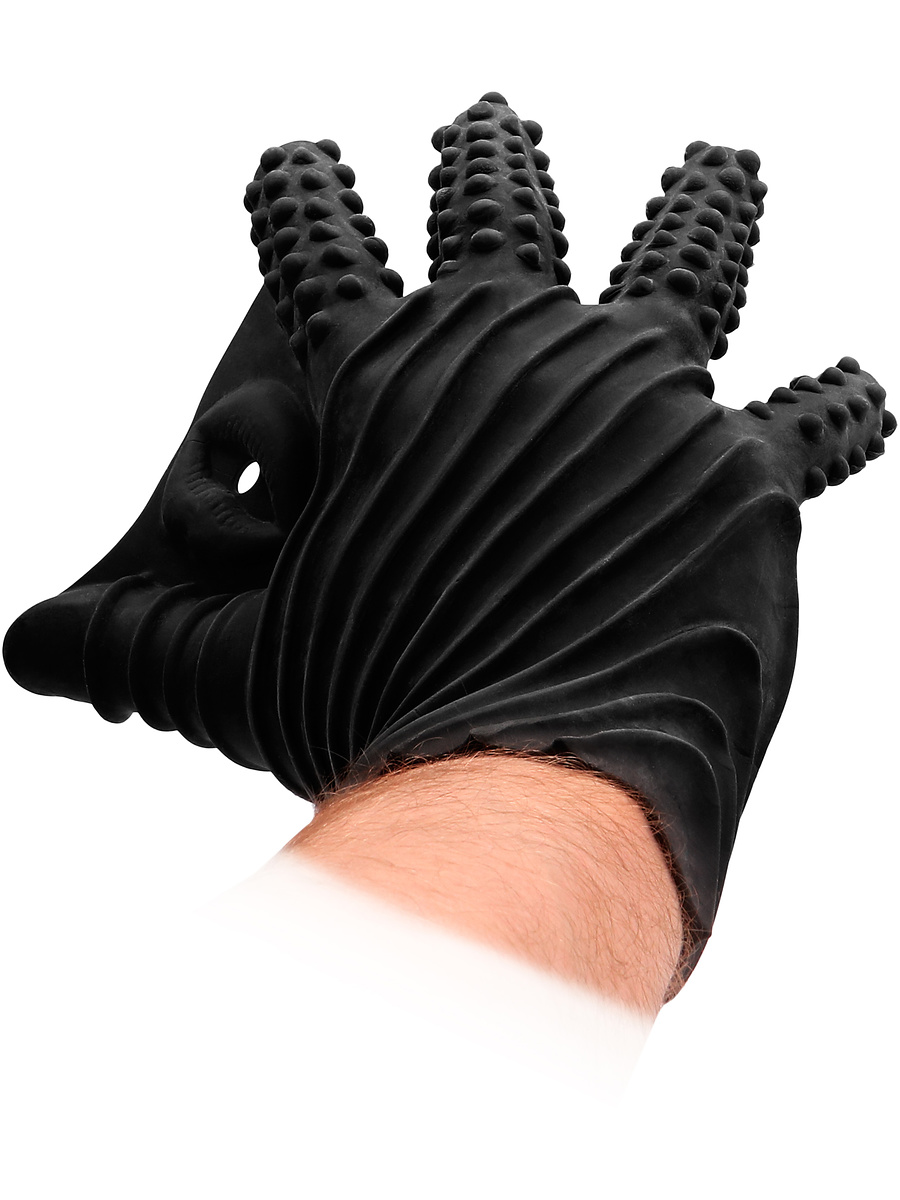Fistit: Silicone Masturbation Glove, svart | Stavar & dildos | Intimast