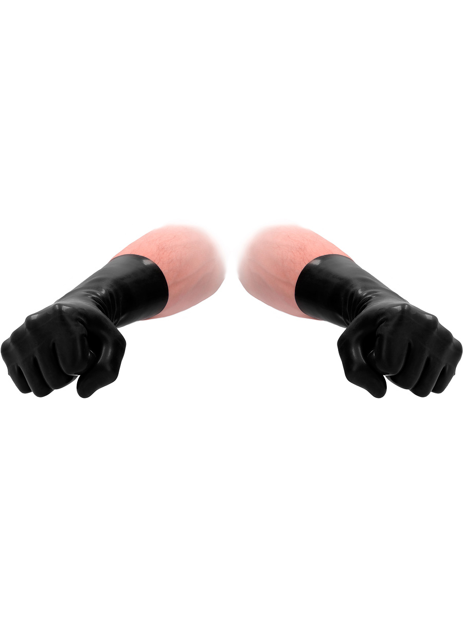 Fistit: Latex Short Gloves, svart