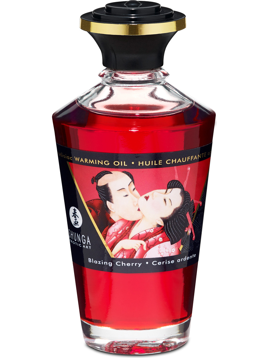Shunga: Aphrodisiac Warming Oil, Blazing Cherry, 100 ml