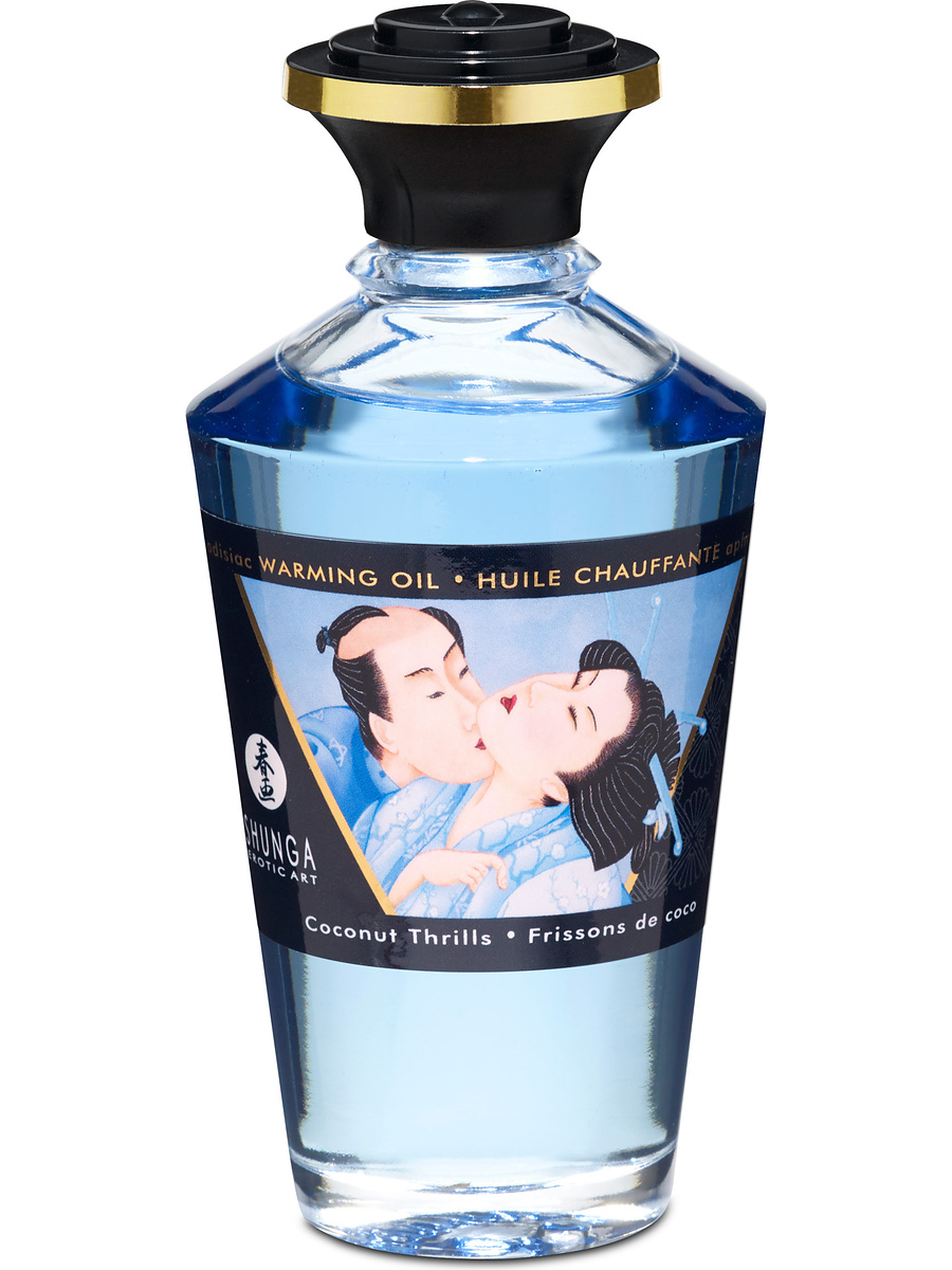 Shunga: Aphrodisiac Warming Oil, Coconut Thrills, 100 ml | Tillbehör | Intimast