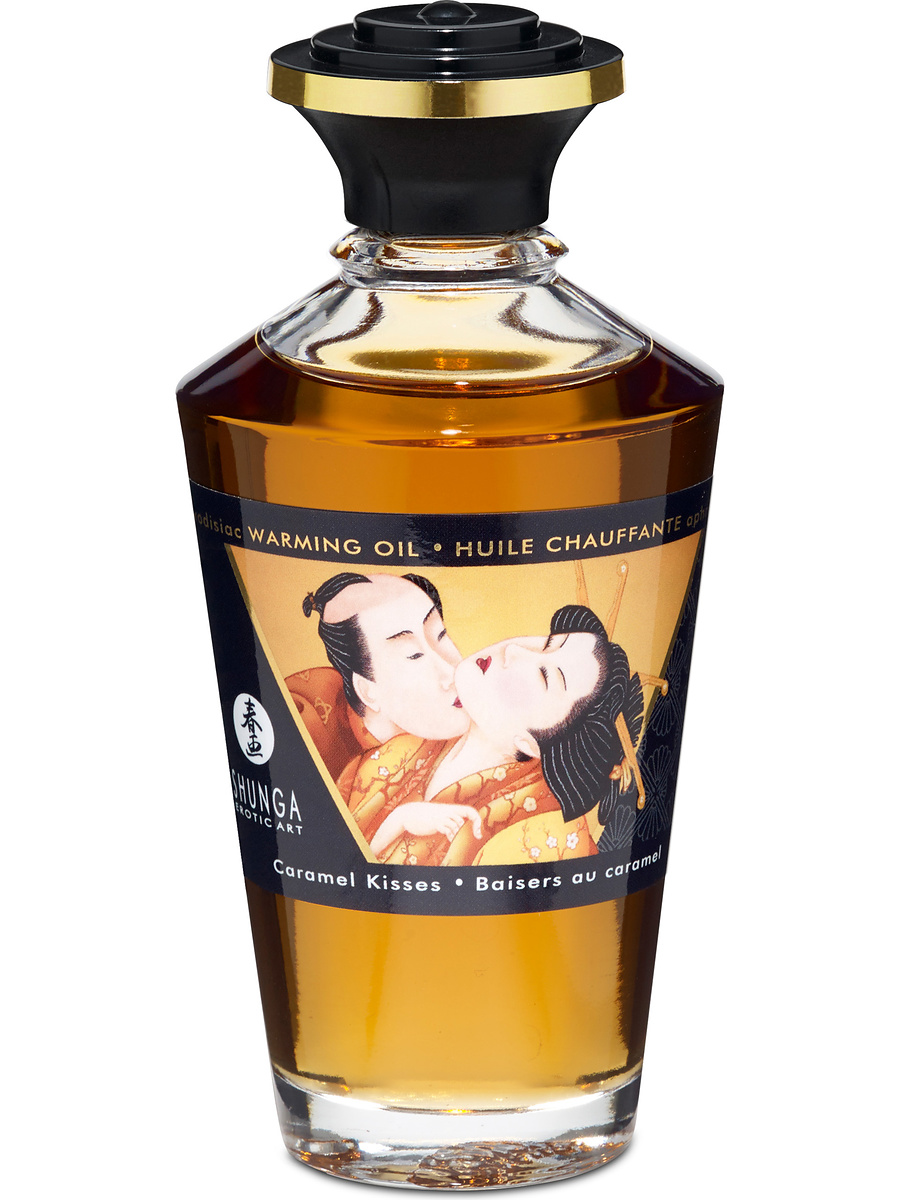Shunga: Aphrodisiac Warming Oil, Caramel Kisses, 100 ml | Kondomer | Intimast