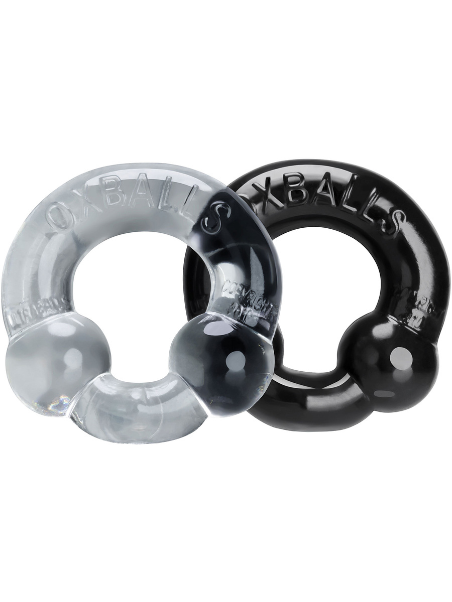 Oxballs: Ultraballs, 2 Piece Cockring Set, svart/transparent | Bäst i test | Intimast