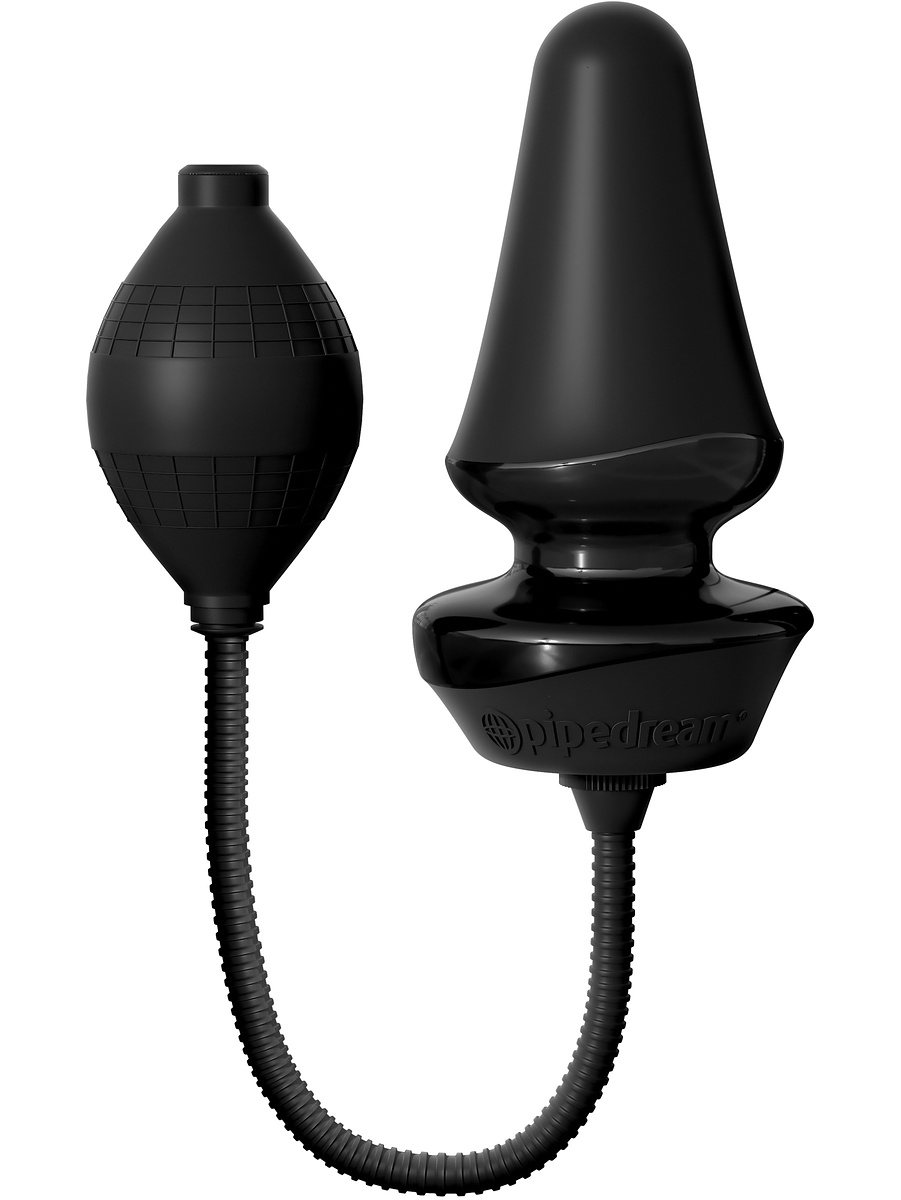Pipedream Anal Fantasy: Inflatable Silicone Anal Plug, svart | G-punktsvibrator | Intimast