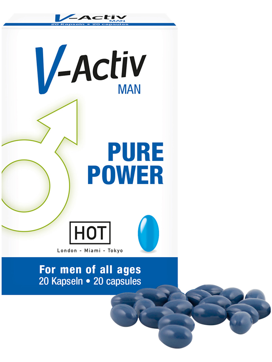 Hot: V-Activ Man, Pure Power, 20 kapslar | Alla Hjärtans Dag | Intimast