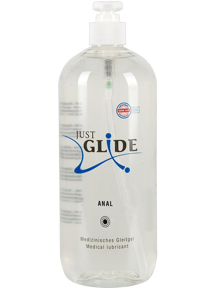 Just Glide Anal: Vattenbaserat Glidmedel, 1000 ml