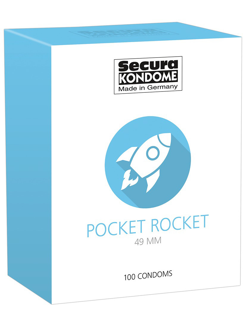 Secura: Pocket Rocket 49 mm, Kondomer, 100-pack