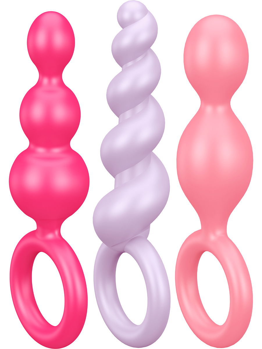 Satisfyer: Booty Call Plugs, flerfärgad | Glidmedel | Intimast