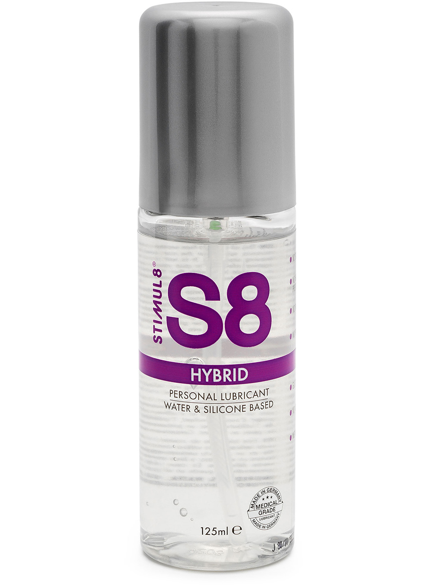 Stimul8: S8 Hybrid, Water & Silicone Based Lubricant, 125 ml
