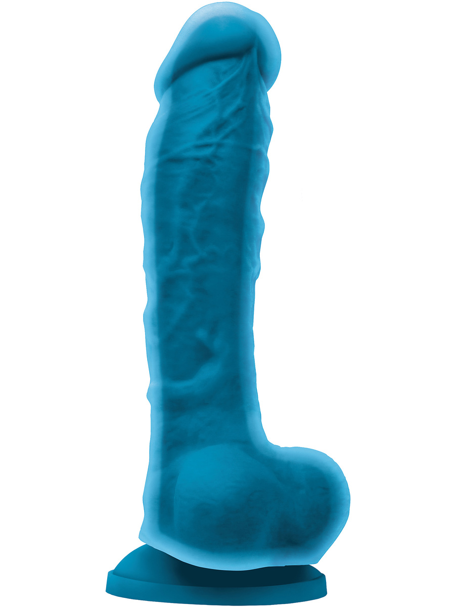 NSNovelties: Colours Dual Density Dildo, 24 cm, blå