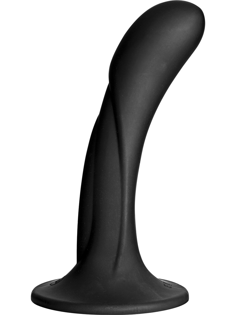 Doc Johnson: G-Spot Silicone Dildo, 17 cm, svart | Klitorisvibrator | Intimast