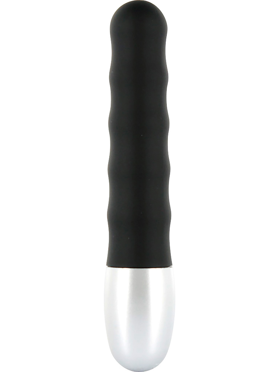 SevenCreations: Discretion Ribbed, Minivibrator, svart | Penisringar | Intimast