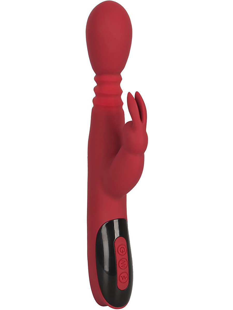 You2Toys: Silicone Rabbit Vibrator, röd | Penisringar | Intimast