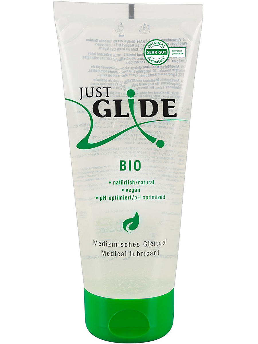Just Glide Bio: Vattenbaserat glidmedel, 200 ml | Realistiska Vaginor | Intimast