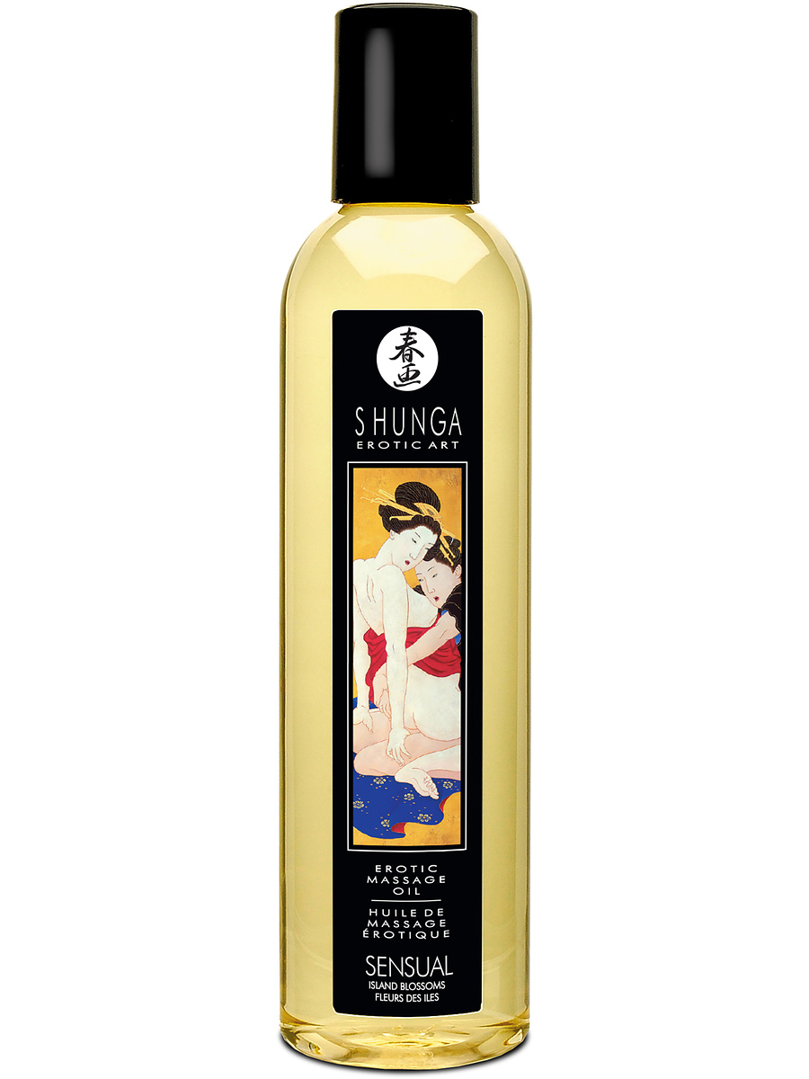 Shunga: Erotic Massage Oil, Sensual Island Blossoms, 250 ml