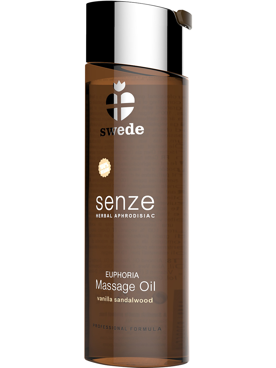 Swede: Senze Euphoria Massage Oil, Vanilla Sandalwood, 75 ml | Realistiska Vaginor | Intimast