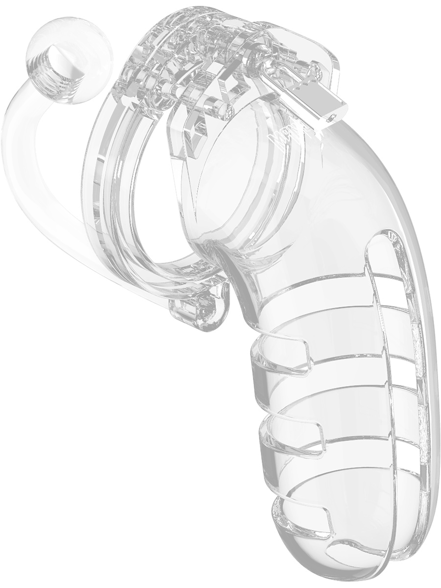 Shots Toys: ManCage 12 with Plug, 14 cm, transparent