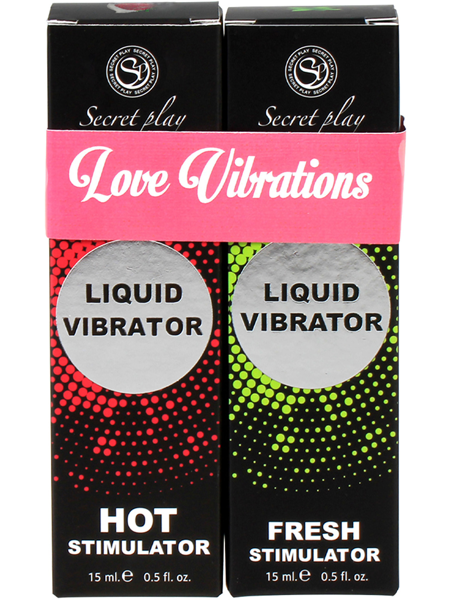 Secret Play: Love Vibrations, Liquid Vibrator, Hot/Fresh, 2 x 15 ml