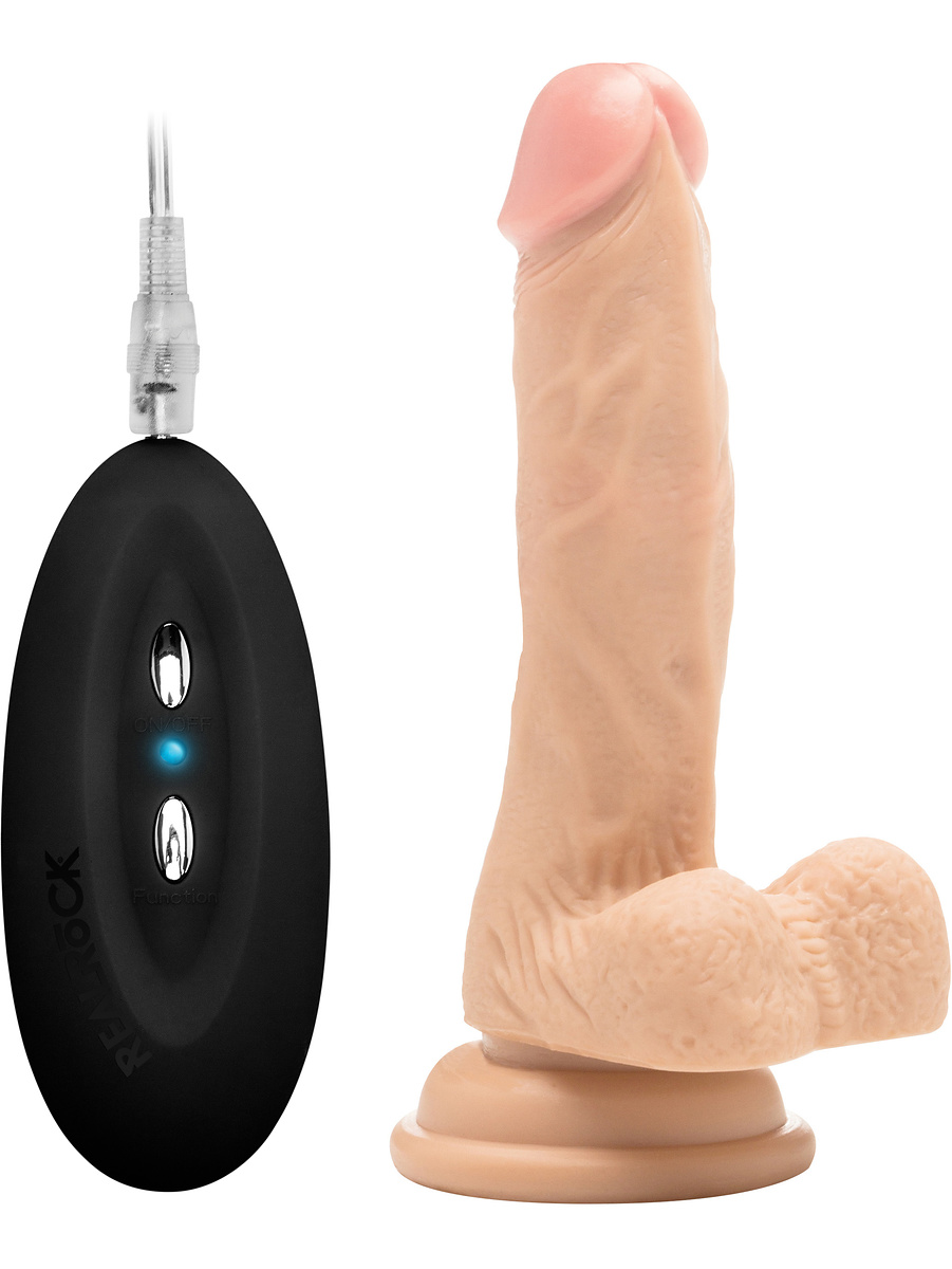 RealRock: Vibrating Realistic Cock, 18 cm, ljus | Kondomer | Intimast