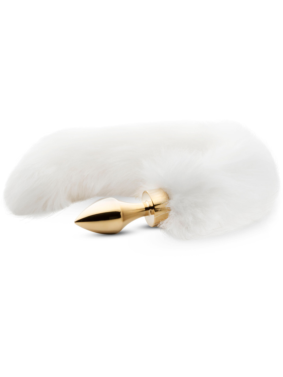 EasyToys: Fox Tail Plug No. 13, guld/vit | Klitorisvibrator | Intimast