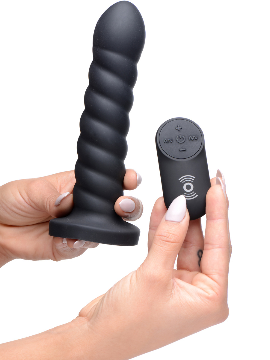 Strap U: Supple Swirl, 21x Remote Control Silicone Dildo