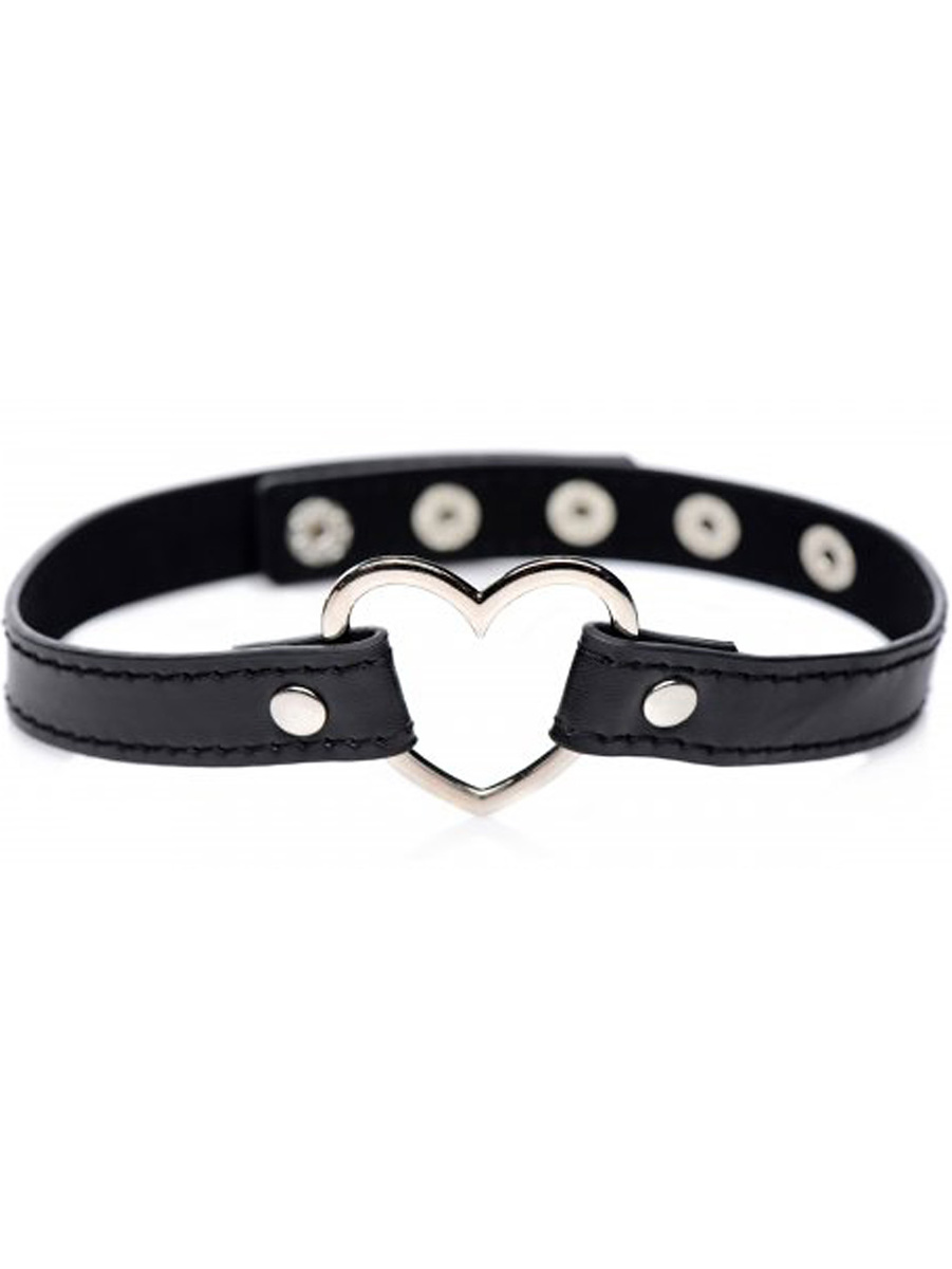 XR Master Series: Dark Heart, Chrome Heart Black Choker | Onanileksaker | Intimast