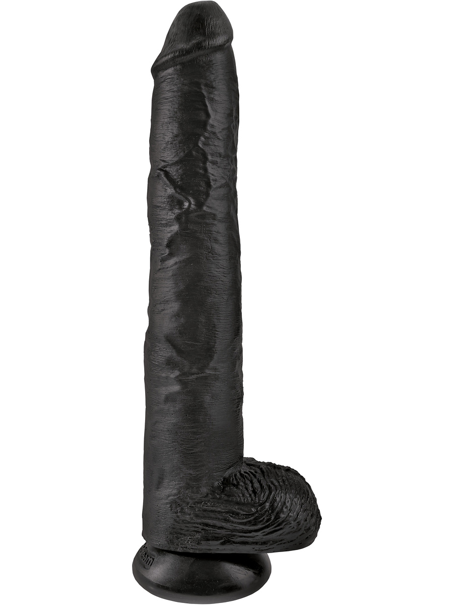 King Cock: Cock with Balls, 38 cm, svart | Underkläder | Intimast