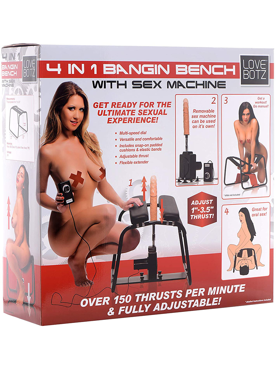 Lovebotz: 4-in-1 Bangin Bench with Sex Machine.