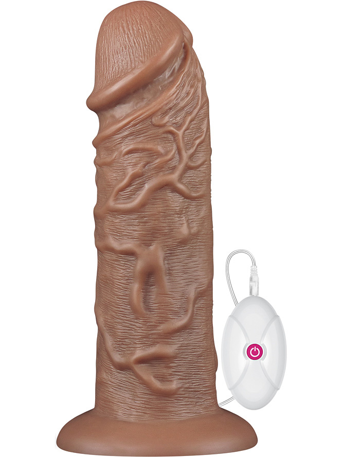 LoveToy: King-Sized Realistic Chubby Vibrating Dildo, 25 cm | Stavar & dildos | Intimast